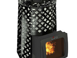 Дровяная банная печь GrillD Violet Romb Short Window Max