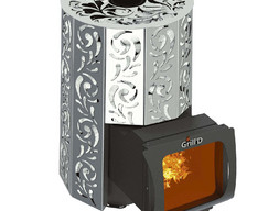 Дровяная банная печь GrillD Violet Steel Long Window Max