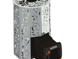 Дровяная банная печь GrillD Violet Steel Long Pro, камень 100 кг
