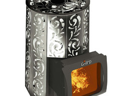 Дровяная банная печь GrillD Violet Long Window Max Pro