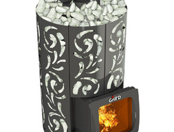 Дровяная банная печь GrillD Violet World Short Window Max