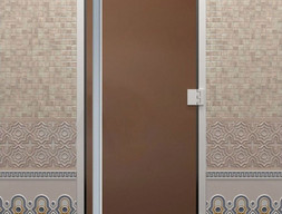 Дверь для хамам DoorWood 80х200 Престиж, стекло бронза матовая