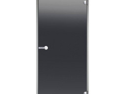 Дверь для хаммам Harvia ALU 9x21, стекло серое, коробка алюминий