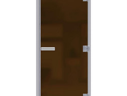 Стеклянная дверь для хамам Sauna-Life 60G, стекло бронза матовая, 90x210 см.