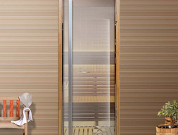 Дверь для сауны DoorWood Flash Royal, стекло прозрачное, 2000х800 мм.