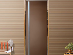 Дверь для сауны DoorWood Flash Royal, стекло бронза матовая, 2000х800 мм.