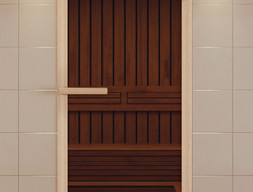 Дверь для сауны Aldo - коробка Бук, стекло бронза, размер 70х190 см.