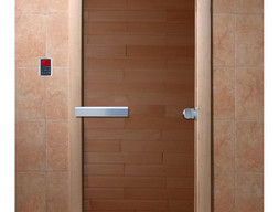 Стеклянная дверь DoorWood Бронза, коробка ольха
